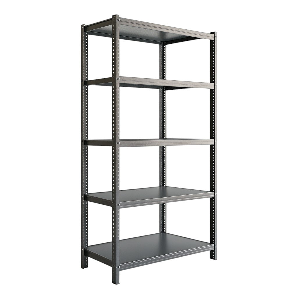 Ksvxj 5-Tier Industrial Metal Shelving Unit - Heavy-Duty Storage Rack for Garage, Warehouse & Basement - Adjustable & Rust-Resistant - 800lb Capacity