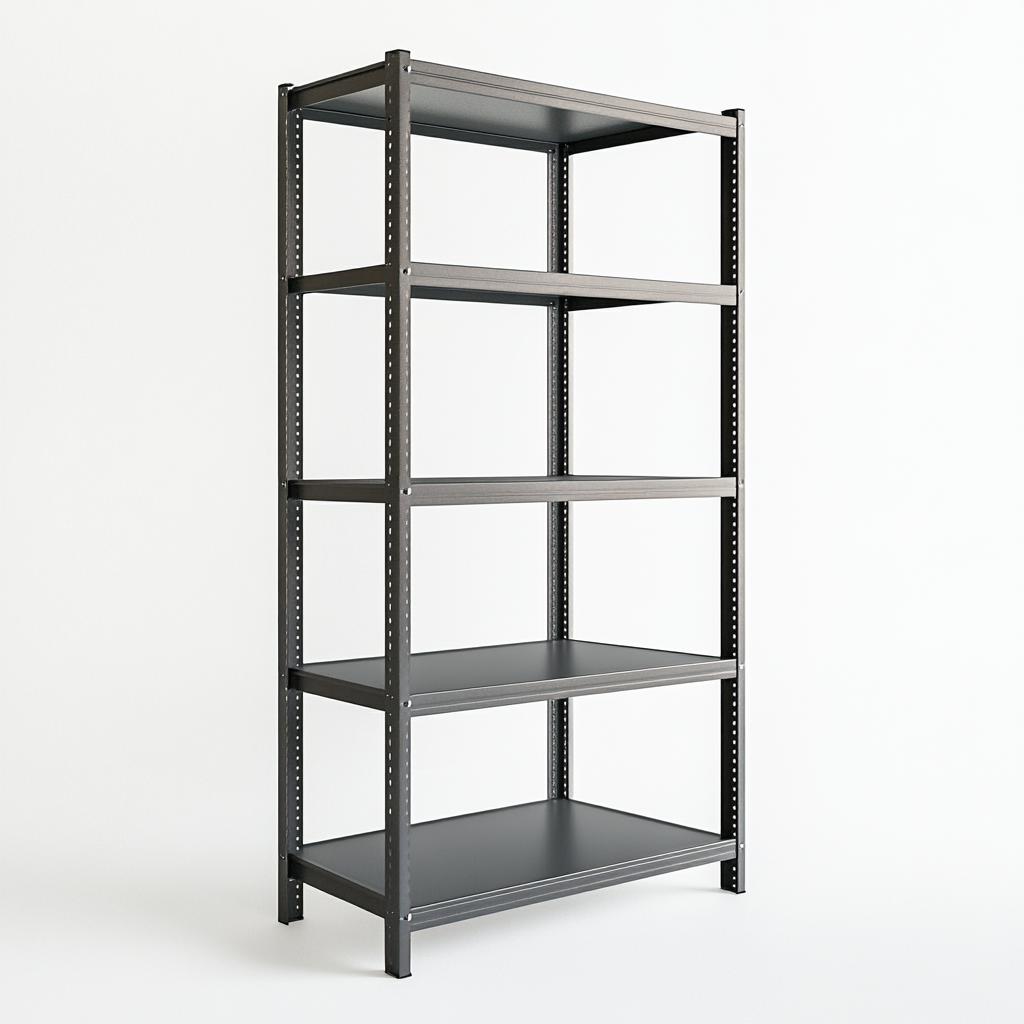 Ksvxj 5-Tier Industrial Metal Shelving Unit - Heavy-Duty Storage Rack for Garage, Warehouse & Basement - Adjustable & Rust-Resistant - 800lb Capacity