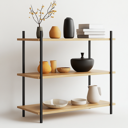 Ksvxj Modern Multi-Purpose Display Shelf - Minimalist Storage Unit for Living Room, Bedroom & Office - Durable & Decorative Open-Concept Design