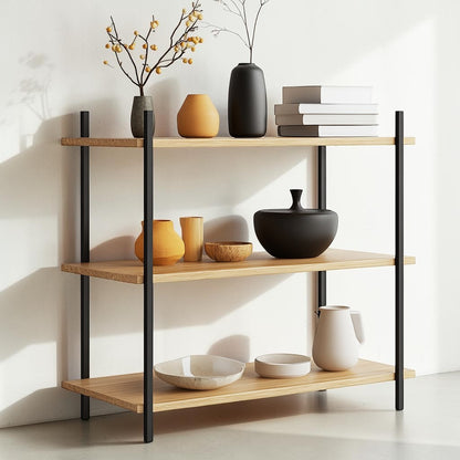 Ksvxj Modern Multi-Purpose Display Shelf - Minimalist Storage Unit for Living Room, Bedroom & Office - Durable & Decorative Open-Concept Design