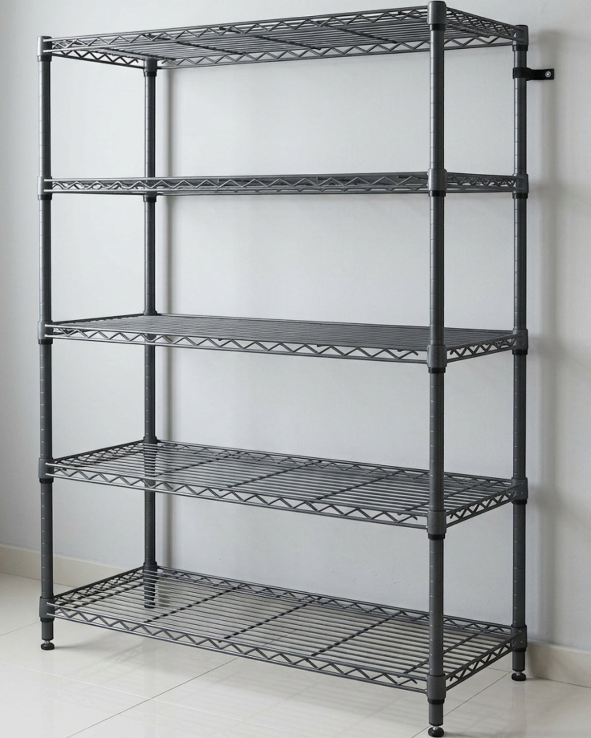 Ksvxj Five Tier Steel Wire Shelving Unit Graphite - Lifestyle view