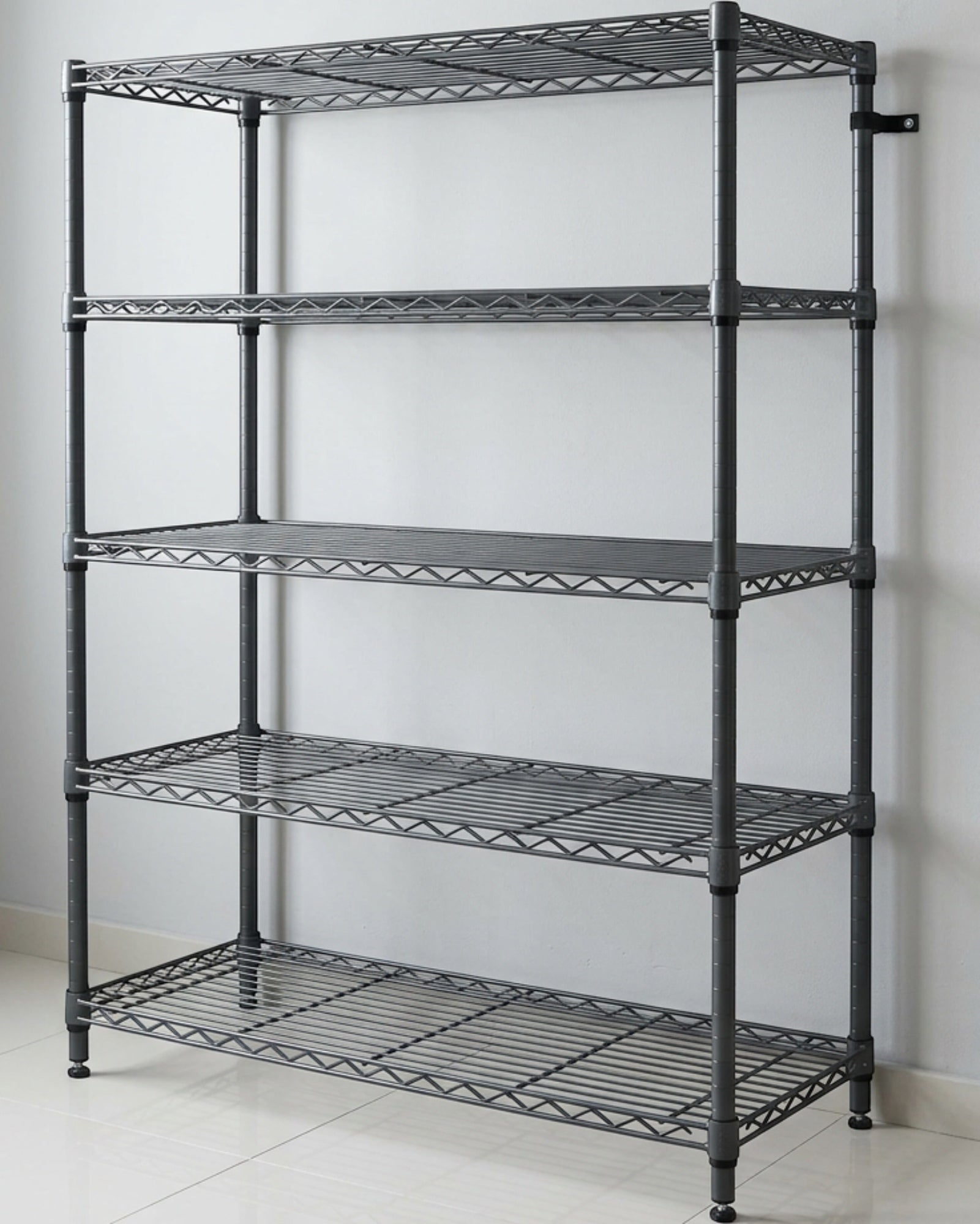 Ksvxj Five Tier Steel Wire Shelving Unit Graphite - Lifestyle view
