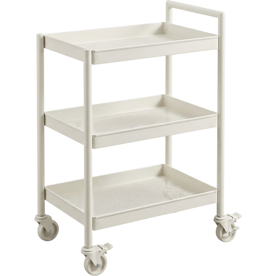 Ksvxj Three Tier Rolling Utility Rack Warm White